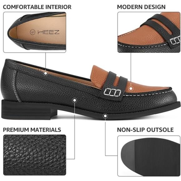 Women's Loafers Classic Slip On Shoes - Picture 5 of 6